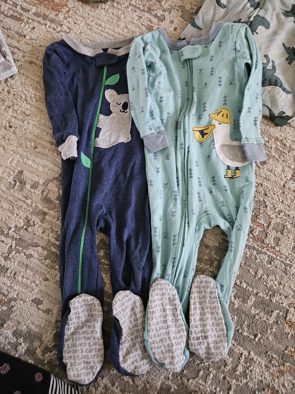Carter's Navy Koala & Mint Duck Footed Pajama Set